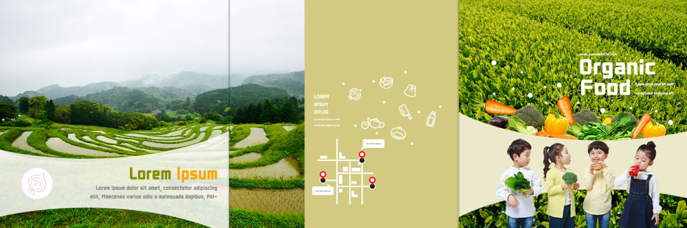 PSD 템플릿 표지디자인 북디자인 출판디자인 여자 표지 남자 어린이 리플렛 밭 채소 북커버 3단접지 논 소녀 소년 팜플렛 여러명 한국인 유기농 약도 이미지템플릿 웰빙 다수 지도 농업 사람 동양인 파일형식