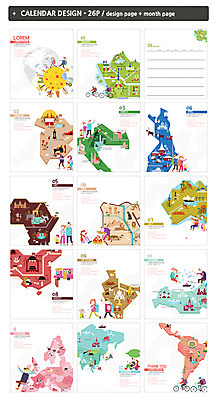 템플릿 여자 남자 ZIP 어린이 여행 지도 가족 가족여행 여러명 성인 세계 글로벌 달력 세계여행 플랫 탁상달력 인디자인 INDD 이미지템플릿 다수 관계 사람 파일형식