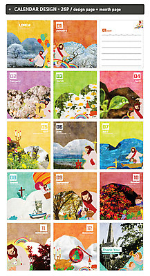 템플릿 사계절 여자 남자 ZIP 기독교 어린이 무지개 여러명 성인 달력 기도 예수 하나님 탁상달력 인디자인 INDD 이미지템플릿 자연요소 계절 종교 다수 사람 신_종교 파일형식