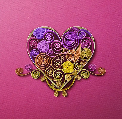 PSD 종이 일러스트 타이포그라피 사람없음 하트 페이퍼아트 질감 하트모형 국내일러스트 모양 문자 모형 파일형식