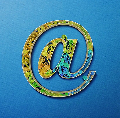 PSD 기호 종이 일러스트 타이포그라피 사람없음 페이퍼아트 질감 골뱅이기호 국내일러스트 문자 파일형식