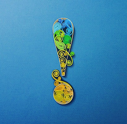 PSD 기호 종이 일러스트 타이포그라피 사람없음 페이퍼아트 느낌표 질감 국내일러스트 문자 파일형식