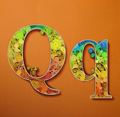 PSD 알파벳 영어 종이 일러스트 대문자 타이포그라피 사람없음 페이퍼아트 질감 소문자 Q 국내일러스트 문자 파일형식