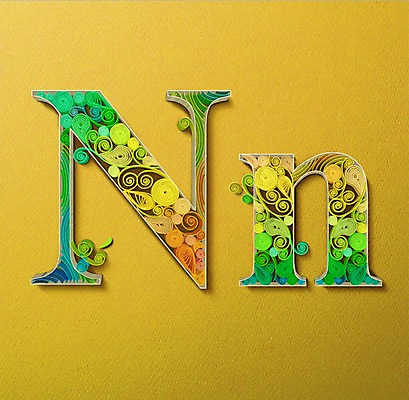 PSD 알파벳 영어 종이 일러스트 대문자 타이포그라피 사람없음 N 페이퍼아트 질감 소문자 국내일러스트 문자 파일형식