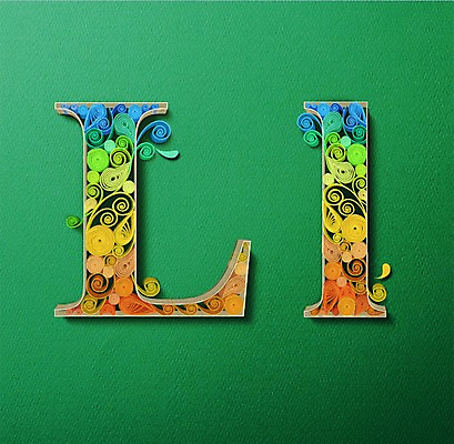 PSD 알파벳 영어 종이 일러스트 대문자 타이포그라피 사람없음 페이퍼아트 질감 소문자 L 국내일러스트 문자 파일형식