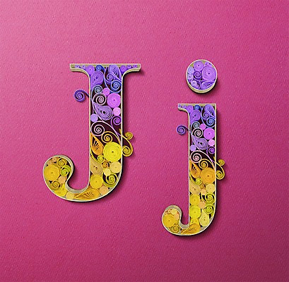 PSD 알파벳 영어 종이 일러스트 대문자 타이포그라피 사람없음 페이퍼아트 질감 소문자 J 국내일러스트 문자 파일형식