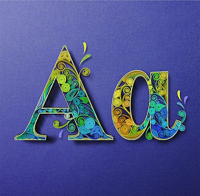 PSD 알파벳 영어 종이 일러스트 대문자 타이포그라피 사람없음 페이퍼아트 질감 A 소문자 국내일러스트 문자 파일형식