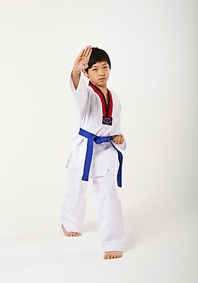 포토 JPG 스튜디오촬영 전신 남자 남학생 청소년 실내 한명 서기 앞모습 10대 운동 한국인 태권도 태권도복 품새 사교육 십대남자한명만 방과후 파란띠 국내포토 1 학생 교육 스포츠용품 뷰포인트 모션 건강 도복 사람 동양인 내부 격투기 끈 남자한명만 십대남자만 파일형식