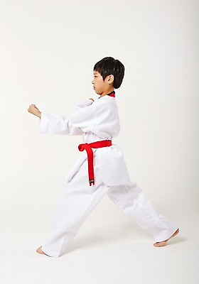 포토 JPG 스튜디오촬영 전신 남자 남학생 청소년 실내 한명 서기 옆모습 10대 운동 주먹 한국인 태권도 태권도복 품새 사교육 십대남자한명만 방과후 빨간띠 국내포토 1 학생 교육 스포츠용품 뷰포인트 모션 건강 도복 사람 동양인 내부 격투기 끈 남자한명만 십대남자만 파일형식