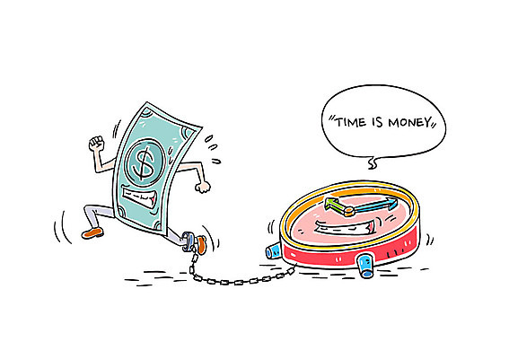 시계 말풍선 지폐 돈 일러스트 사람없음 자명종 족쇄 국내일러스트 AI파일 알람 재산 파일형식 벡터