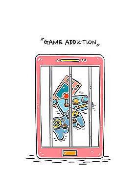 일러스트 사람없음 스마트폰 게임 게임기 중독 휴대용게임기 스몸비 국내일러스트 AI파일 놀이 핸드폰 스마트기기 휴대용 신조어 파일형식 벡터