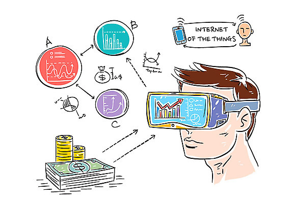 남자 얼굴 지폐 일러스트 그래프 한명 상반신 성인 동전 돈자루 스마트 사물인터넷 가상현실 스마트안경 오큘러스 4차산업 VR기기 국내일러스트 AI파일 1 산업 안경 컨셉 돈 정보기술 사람 신체부위 기계 파일형식 벡터