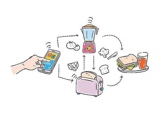 손 일러스트 치즈 샌드위치 신체부위 스마트폰 주스 스마트 식빵 토스트기 사물인터넷 사운드믹서 4차산업 국내일러스트 AI파일 산업 음료 음식 빵 음향기기 컨셉 유제품 정보기술 사람 핸드폰 스마트기기 가전제품 파일형식 벡터