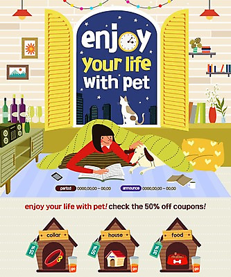 PSD 템플릿 여자 반려견 웹템플릿 창문 이벤트페이지 실내 한명 이벤트 성인 책 반려동물 독서 고양이 강아지 애견용품 개집 반려 애묘용품 이미지템플릿 동물 1 포유류 사람 내부 개 페이지 파일형식 반려용품