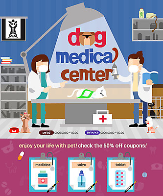 PSD 템플릿 여자 반려견 웹템플릿 이벤트페이지 주사기 이벤트 성인 두명 치료 반려동물 알약 고양이 스탠드 강아지 약병 동물병원 수의사 반려 수술대 의료상자 이미지템플릿 동물 포유류 의학 의료기기 조명 병원 사람 약 의사 개 구급상자 페이지 병_담는 파일형식