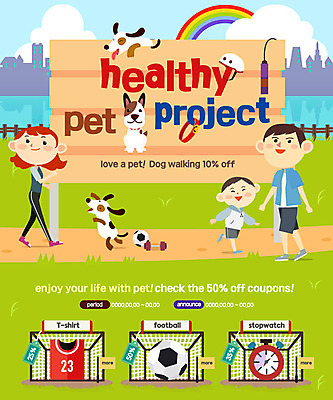 PSD 템플릿 여자 남자 반려견 어린이 웹템플릿 무지개 축구공 이벤트페이지 이벤트 성인 세명 반려동물 산책 강아지 골대 애견용품 반려 초시계 이미지템플릿 반려용품 자연요소 동물 시계 공 축구용품 휴식 사람 개 오브젝트 페이지 파일형식