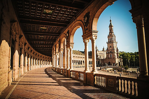 포토 JPG 주간 해외풍경 건축물 계절 유럽 여행 풍경 사람없음 야외 여름 스페인 아치 안달루시아 세비아 스페인광장 국내포토 자연요소 해외 건축 나라 광장 파일형식