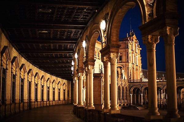 포토 JPG 해외풍경 계절 유럽 여행 야경 사람없음 야외 건물 여름 스페인 아치 안달루시아 세비아 스페인광장 국내포토 해외 건축물 나라 풍경 야간 광장 파일형식 풍경_경치