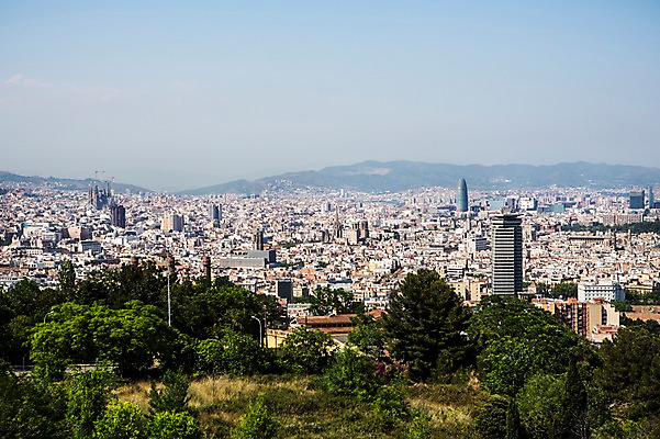 포토 JPG 주간 해외풍경 계절 유럽 여행 풍경 사람없음 야외 건물 여름 마을 스페인 전망대 바르셀로나 카탈루냐 몬주익언덕 국내포토 자연요소 해외 건축물 나라 언덕 파일형식
