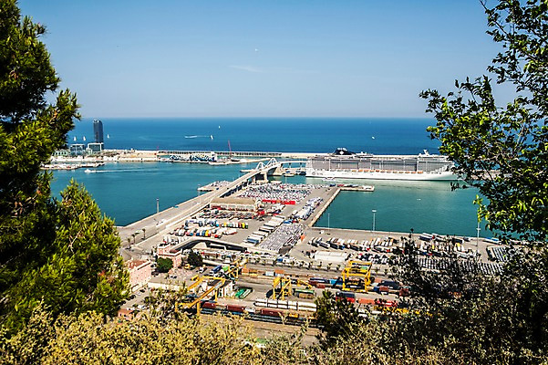 포토 JPG 주간 해외풍경 계절 유럽 바다 여행 풍경 사람없음 야외 여름 항구 여름풍경 스페인 전망대 바르셀로나 카탈루냐 몬주익언덕 국내포토 자연요소 해외 나라 교통시설 언덕 파일형식 여름_계절