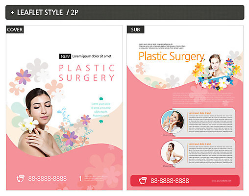 외국인 템플릿 여자 꽃 ZIP 포스터 리플렛 여러명 성인 뷰티 한국인 성형수술 전단템플릿 전단 인디자인 INDD 이미지템플릿 식물 다수 사람 동양인 인종 수술 홍보물 파일형식