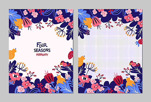 식물 사계절 계절 꽃 백그라운드 잎 겨울 일러스트 사람없음 달력 풀잎 2월 모눈종이 자연물 선박 겨울배경 국내일러스트 AI파일 종이 수상교통 자연 풀_식물 날짜 파일형식 벡터