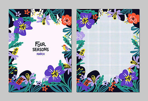 식물 사계절 계절 꽃 백그라운드 잎 일러스트 조류 사람없음 봄 달력 풀잎 3월 모눈종이 자연물 봄배경 국내일러스트 AI파일 동물 종이 자연 풀_식물 날짜 파일형식 벡터