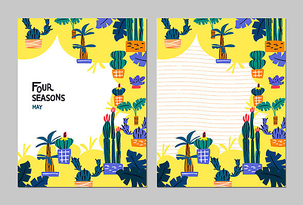 식물 사계절 계절 꽃 화분 백그라운드 잎 일러스트 선인장 사람없음 봄 달력 풀잎 5월 자연물 트로피컬아트 봄배경 국내일러스트 AI파일 자연 풀_식물 날짜 그림 파일형식 벡터