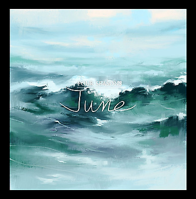 PSD 파도 바다 백그라운드 일러스트 사람없음 여름 달력 7월 국내일러스트 계절 날짜 파일형식