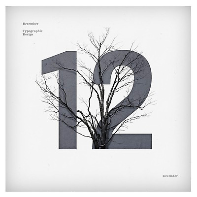 PSD 나무 사계절 꽃 백그라운드 일러스트 타이포그라피 사람없음 숫자 달력 12월 12 국내일러스트 식물 문자 계절 날짜 파일형식