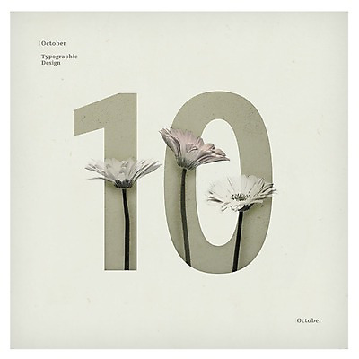 PSD 사계절 꽃 백그라운드 일러스트 타이포그라피 사람없음 숫자 달력 10 10월 국내일러스트 식물 문자 계절 날짜 파일형식