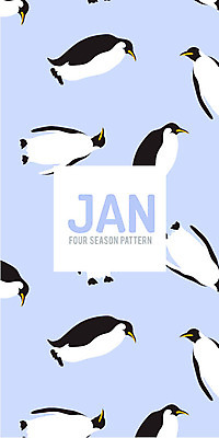 사계절 백그라운드 겨울 패턴 일러스트 사람없음 패턴백그라운드 달력 펭귄 파스텔 1월 겨울배경 국내일러스트 AI파일 계절 무늬 조류 학용품 날짜 파일형식 벡터
