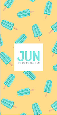 사계절 백그라운드 패턴 일러스트 아이스크림 사람없음 여름 패턴백그라운드 달력 6월 파스텔 막대아이스크림 국내일러스트 AI파일 계절 무늬 학용품 디저트 날짜 파일형식 벡터