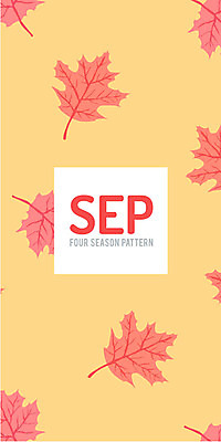 사계절 백그라운드 낙엽 패턴 일러스트 나뭇잎 사람없음 패턴백그라운드 달력 가을 9월 파스텔 가을배경 국내일러스트 AI파일 계절 잎 무늬 학용품 날짜 파일형식 벡터 가을_계절