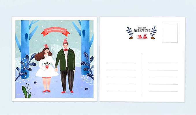 PSD 나무 모자 커플 여자 남자 화분 백그라운드 겨울 일러스트 나뭇잎 성인 두명 손잡기 달력 눈 12월 엽서 겨울배경 국내일러스트 자연요소 식물 잡화 계절 잎 관계 모션 날씨 사람 날짜 편지 파일형식