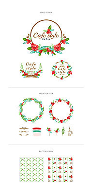 열매 리본 백그라운드 패턴 일러스트 나뭇잎 프레임 사람없음 세트 라벨 카페 원두 커피잔 심볼 웹엘리먼트 국내일러스트 AI파일 식물 커피 잎 무늬 잔 상점 엘리먼트 파일형식 벡터