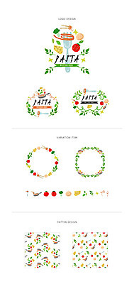 리본 백그라운드 패턴 토마토 채소 일러스트 식재료 젓가락 양파 나뭇잎 치즈 프레임 파스타 요리 사람없음 세트 라벨 프라이팬 브로콜리 심볼 웹엘리먼트 국내일러스트 AI파일 잎 무늬 주방용품 유제품 서양음식 수저 엘리먼트 파일형식 벡터