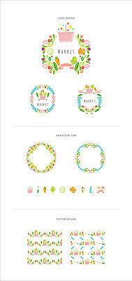 리본 백그라운드 패턴 일러스트 식재료 양파 나뭇잎 프레임 사람없음 세트 라벨 시장 상추 심볼 장바구니 양배추 파 슈퍼마켓 웹엘리먼트 국내일러스트 AI파일 잎 무늬 채소 쇼핑 바구니 상점 엘리먼트 파일형식 벡터