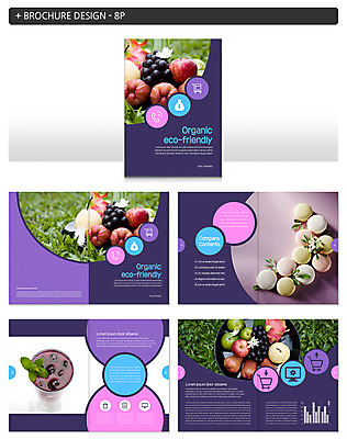 템플릿 ZIP 과일 포도 팜플렛 사람없음 신선 유기농 마카롱 인디자인 INDD 이미지템플릿 웰빙 디저트 파일형식