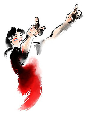 PSD 여자 일러스트 캘리그라피 응원 한명 서기 상반신 성인 가리킴 즐거움 붉은악마 월드싸커 국내일러스트 1 감정 스포츠 모션 사람 손짓 파일형식