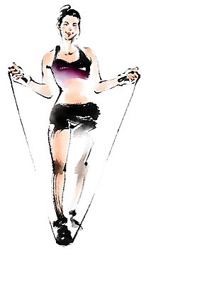 전신 PSD 여자 일러스트 캘리그라피 한명 서기 성인 운동 헬스 줄넘기 국내일러스트 1 모션 건강 사람 파일형식