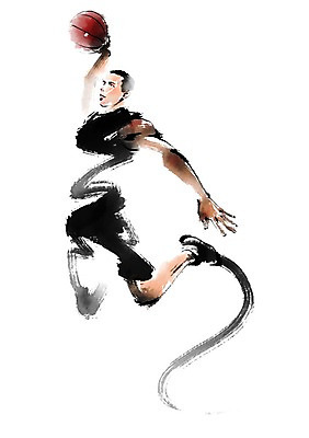 전신 PSD 남자 일러스트 캘리그라피 운동선수 농구 농구공 한명 성인 점프 농구선수 덩크슛 국내일러스트 1 스포츠 공 모션 사람 구기 파일형식