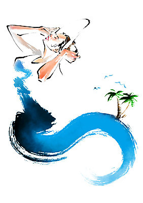 PSD 여자 일러스트 캘리그라피 한명 상반신 성인 여름휴가 바캉스 야자수 국내일러스트 나무 1 휴가 사람 파일형식 여름_계절