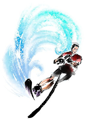전신 PSD 남자 파도 일러스트 캘리그라피 운동선수 한명 성인 수상스키 국내일러스트 1 스포츠 바다 사람 수상스포츠 파일형식