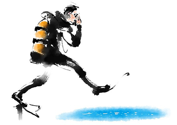 전신 PSD 남자 바다 일러스트 캘리그라피 한명 성인 스쿠버다이빙 국내일러스트 1 사람 수상스포츠 파일형식