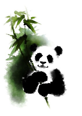PSD 동물 한마리 일러스트 캘리그라피 사람없음 판다 대나무 국내일러스트 나무 1 곰 파일형식