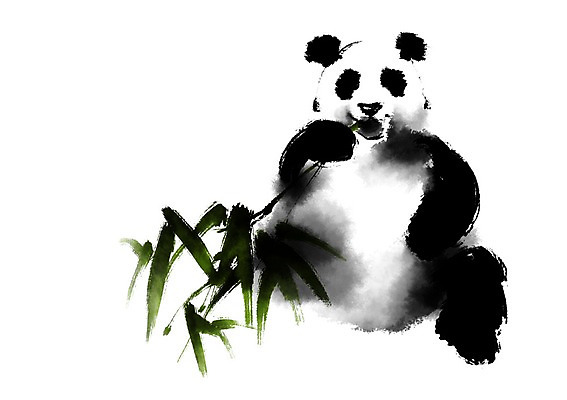PSD 동물 한마리 일러스트 캘리그라피 사람없음 판다 먹기 대나무 국내일러스트 나무 1 곰 모션 파일형식