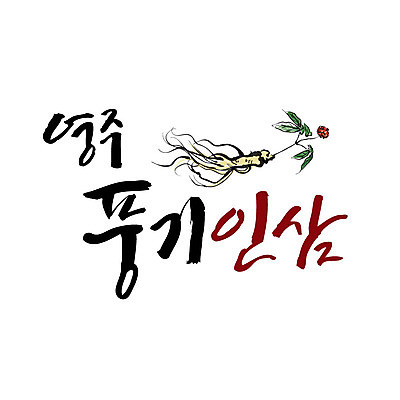 손글씨 일러스트 캘리그라피 글자캘리그라피 사람없음 인삼 특산물 영주 풍기 국내일러스트 AI파일 삼 경상북도 파일형식 벡터