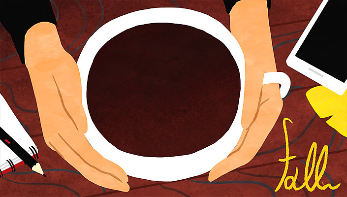 PSD 우먼라이프 라이프스타일 손 낙엽 일러스트 신체부위 스마트폰 연필 가을 커피잔 국내일러스트 계절 커피 잎 학용품 잔 사람 생활 핸드폰 스마트기기 필기구 파일형식