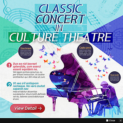 PSD 템플릿 전통 남자 악기 웹템플릿 나비 팝업 이벤트팝업 웹팝업 한명 이벤트 성인 콘서트 건반 피아노 클래식 이미지템플릿 1 음악 곤충 컨셉 사람 공연 건반악기 파일형식